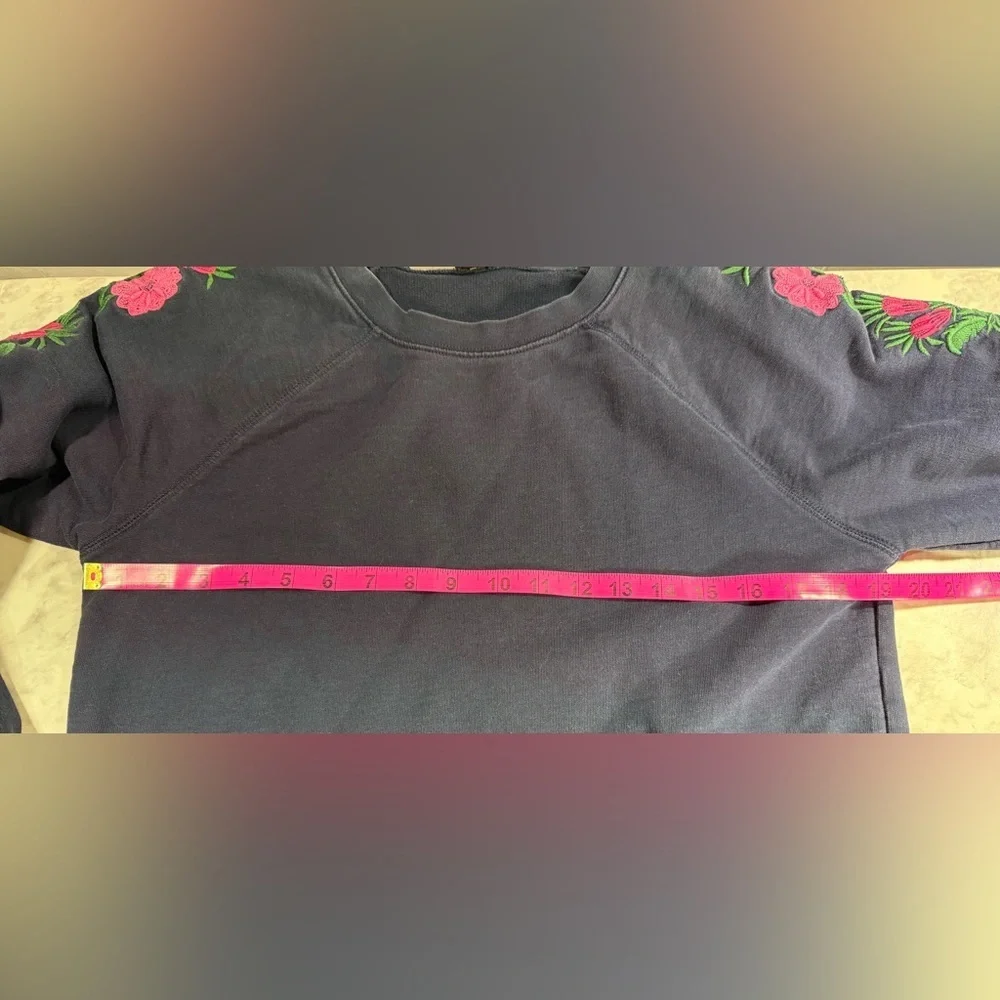 J. Crew Navy Sweater with Pink Details